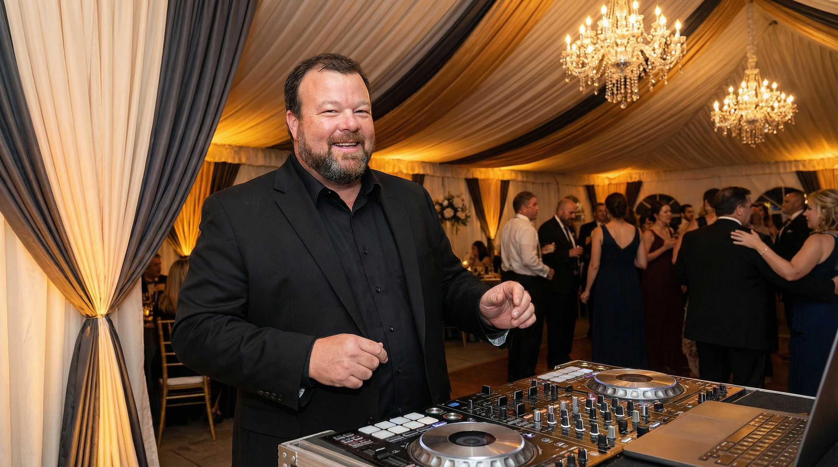 Chris Luciano at Luxury Tented Estate Reception