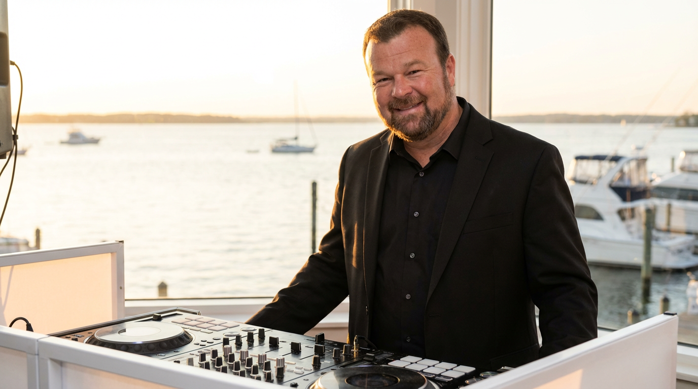 Luxury waterfront wedding reception on the Chesapeake Bay